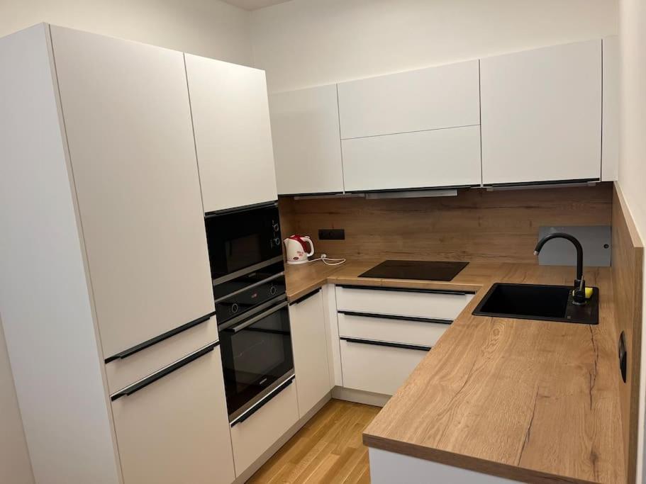 Apartman Holesovice,Balkon,Garaz Praga Esterno foto