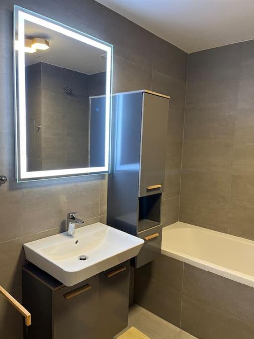 Apartman Holesovice,Balkon,Garaz Praga Esterno foto